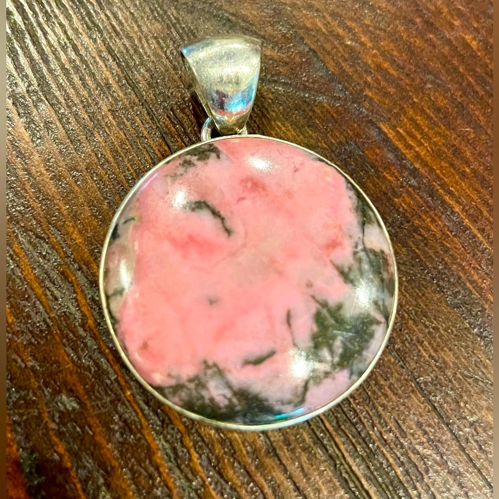 Sterling Silver Rhodonite Pendant